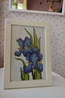 Quadro bordado à mão em ponto de cruz